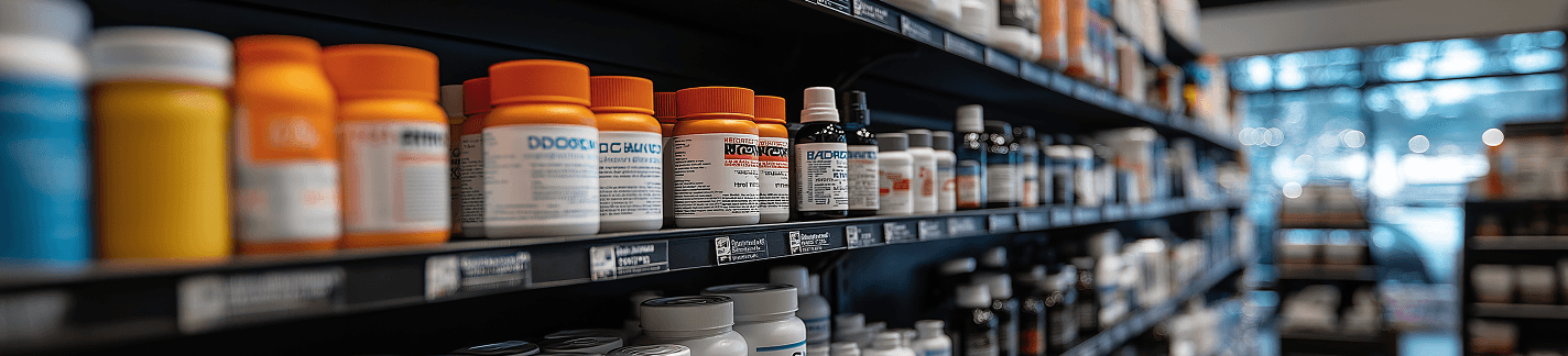 Supplements in a store 