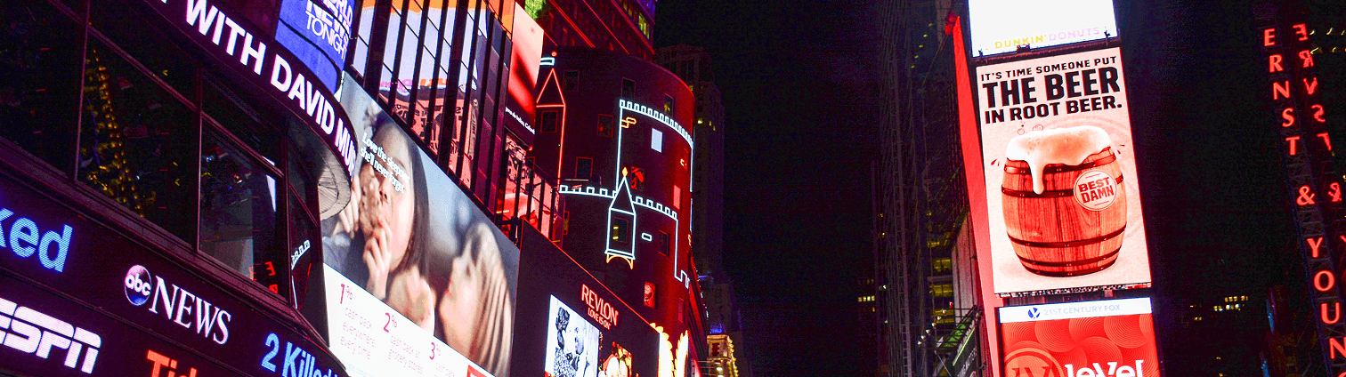 city with billboards