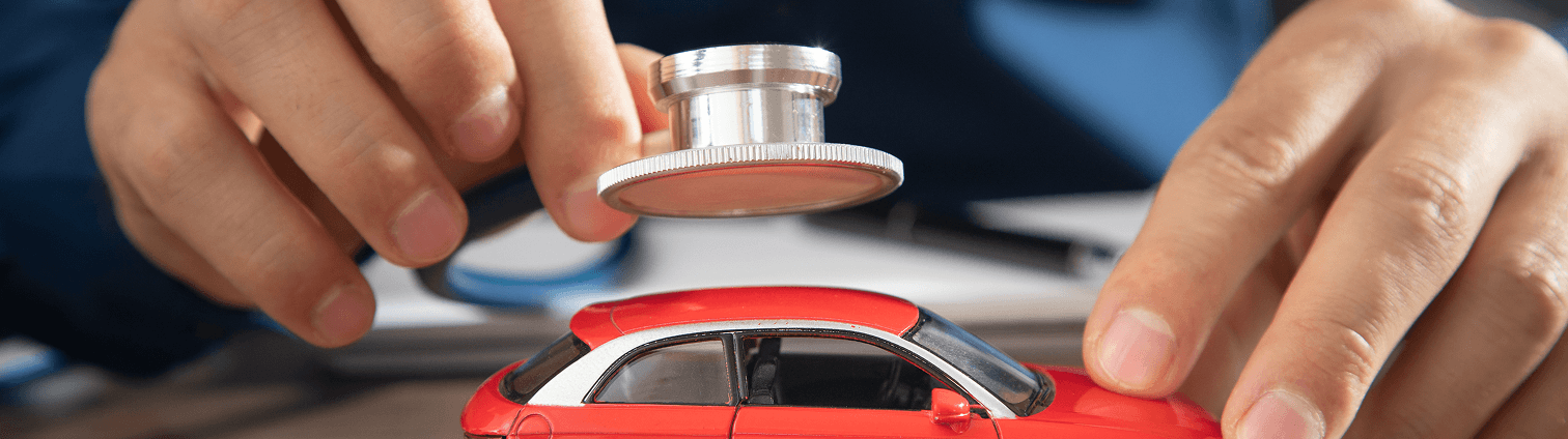 small car with stethescope