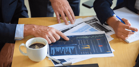 printed papers on desk